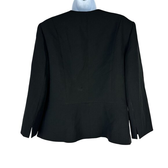 Tahari Arthur S. Levine Black Open-Front Blazer Jacket Size 12 - Picture 2 of 6